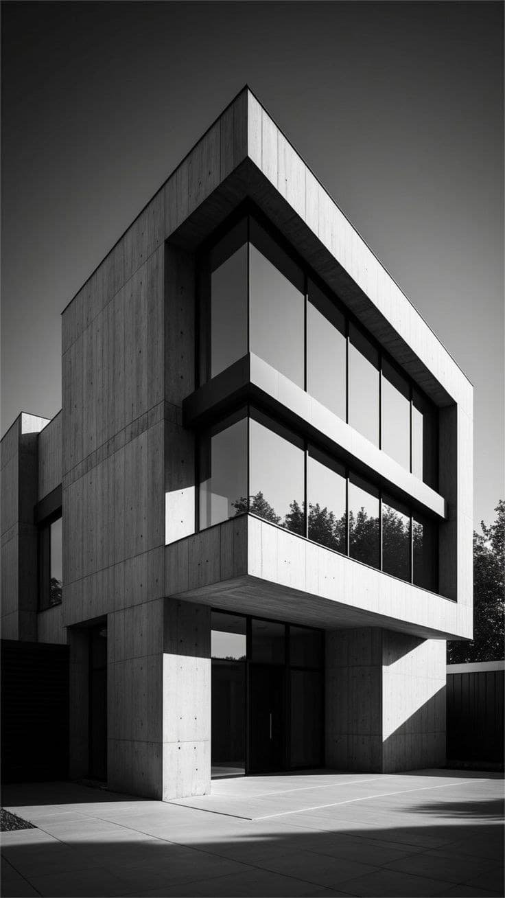 Modern architecture in black and white